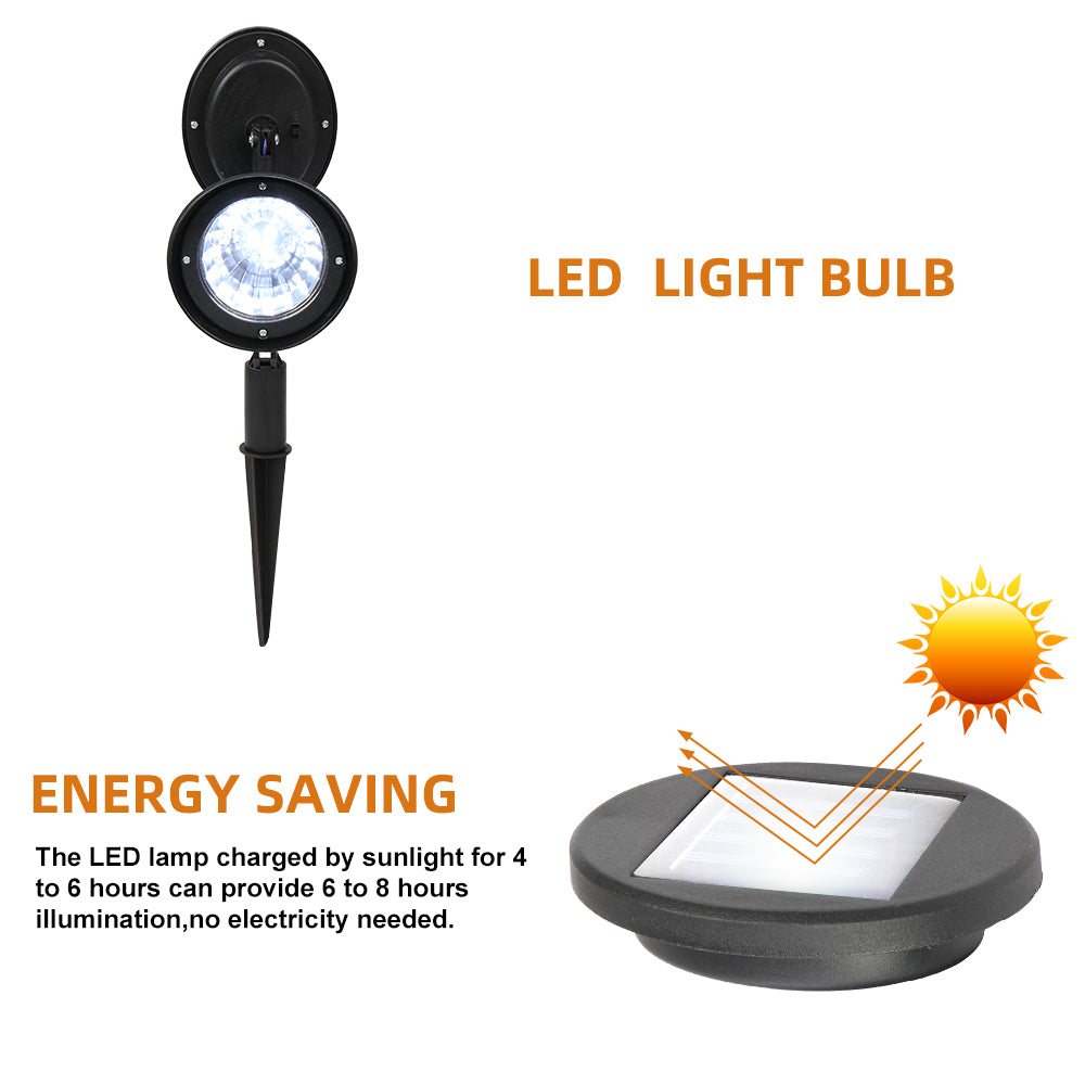 2-Piece Solar-Powered LED Garden Spotlight (done)