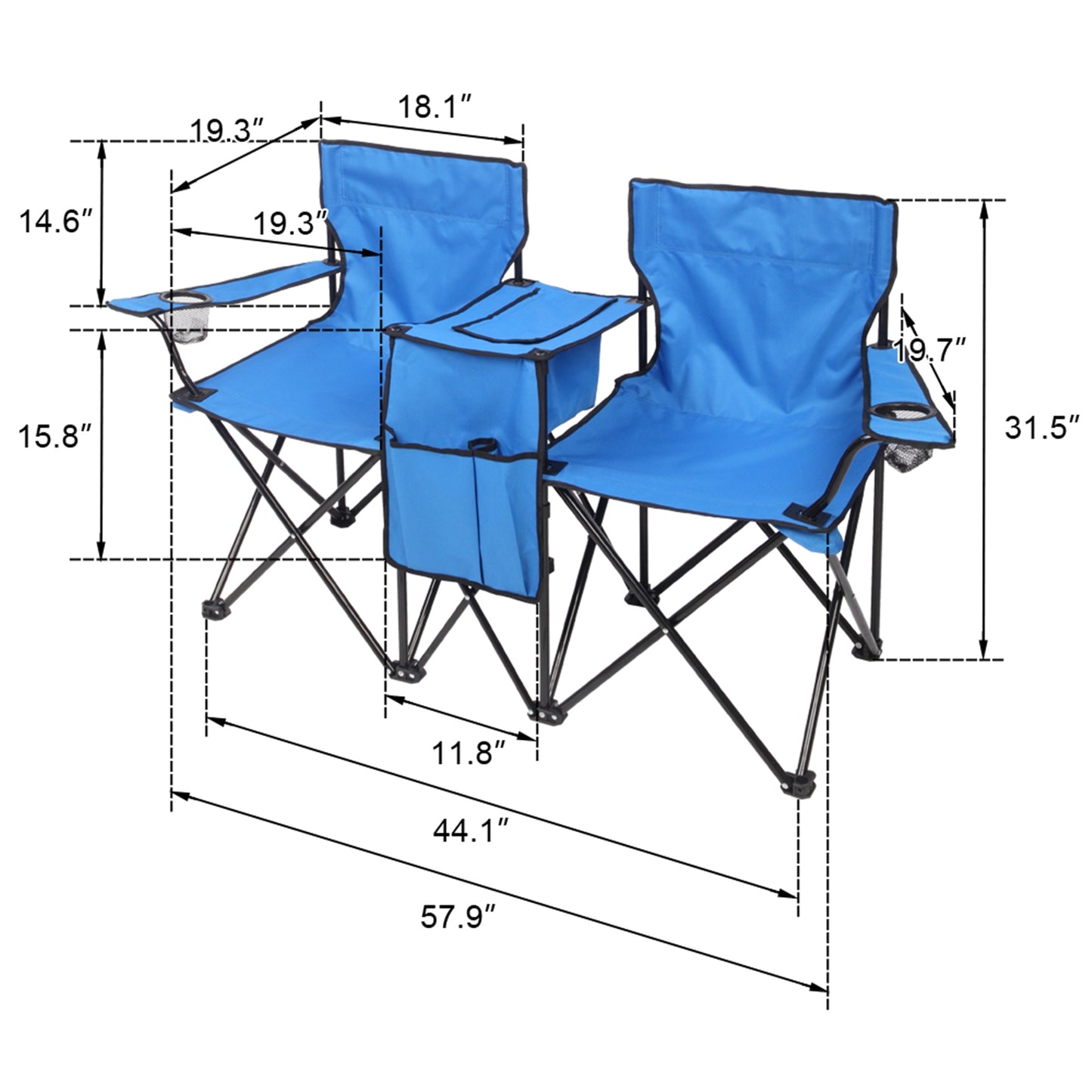 2-Person Folding Chair with Umbrella (done)